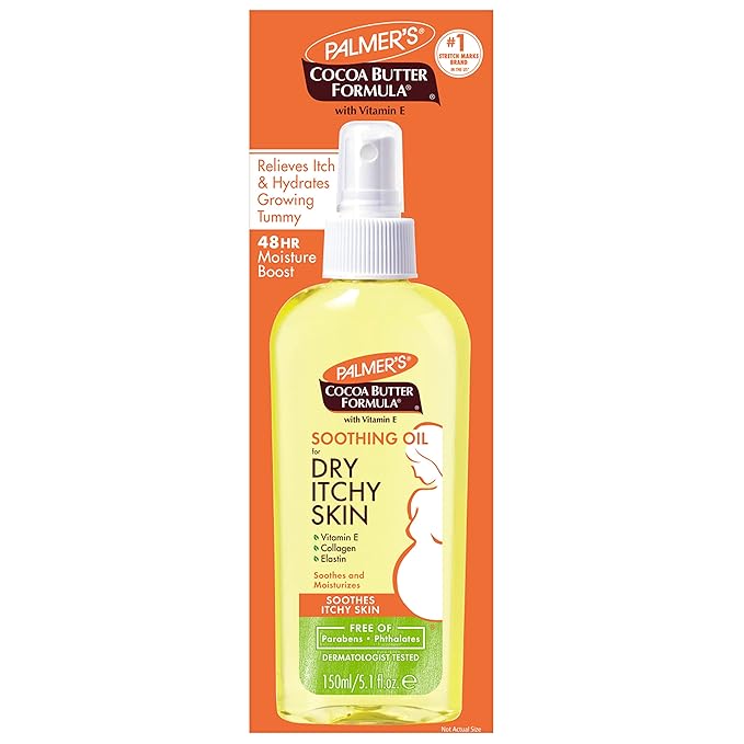 Palmer's Cocoa Butter Formula Massage Lotion for Stretch Marks & Cocoa Butter Formula Soothing Oil with Vitamin E, Dry, Itchy Skin Relief, Pregnancy-Safe Anti-Itch Body Oil, 5.1 Ounces-VivaGrace Women