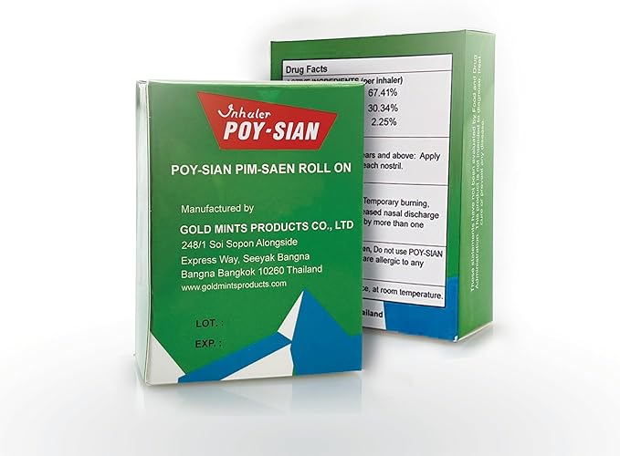 POY-SIAN Thai Pim-Saen Balm Oil 5ml Roll-On (Pack of 3)-VivaGrace Women