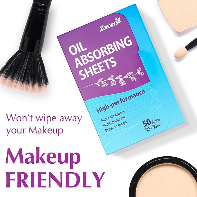 Premium Oil Absorbing Sheets for Face - 3 pack (150 sheets) - Makeup Friendly Oil Blotting Sheets for Face - Blotting Papers for Face with Oily Skin-VivaGrace Women
