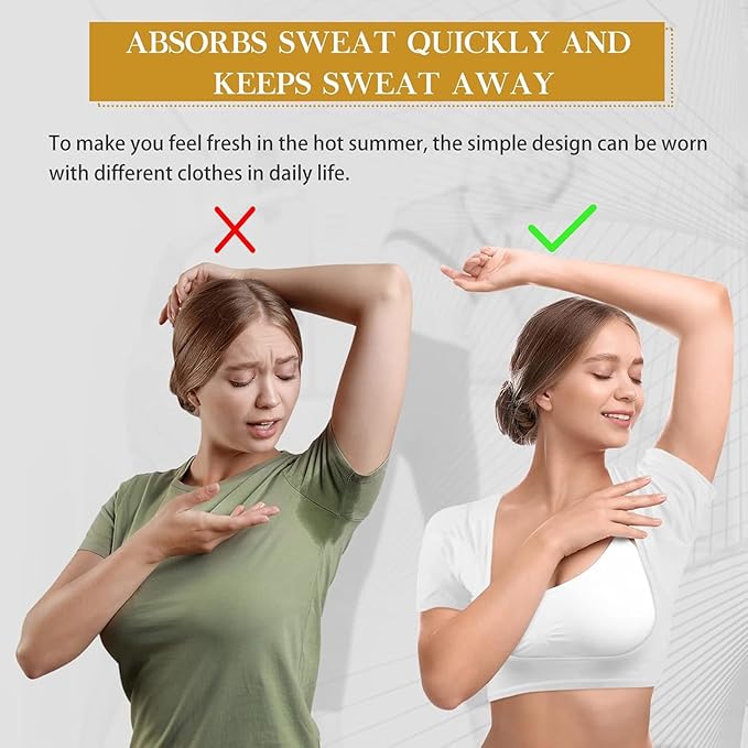 Zhanmai 3 Pcs Underarm Sweat Vest Armpit Sweat Proof Pads for Under Armpits Underarm Proof Pads for Women-VivaGrace Women