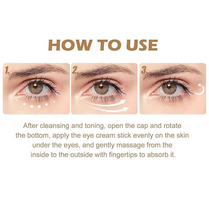 Retinol Eye Stick with Collagen & Hyaluronic Acid Eye Cream for Dark Circle and Puffiness, Brightening Eye Balm Reduces Fine Lines and Bags in 4 Weeks-VivaGrace Women