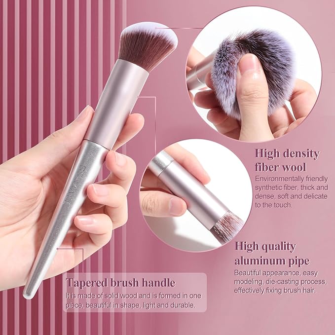 BS-MALL Makeup Brush Set 18 Pcs Premium Synthetic Foundation Powder Concealers Eye shadows Blush Makeup Brushes with black case-VivaGrace Women