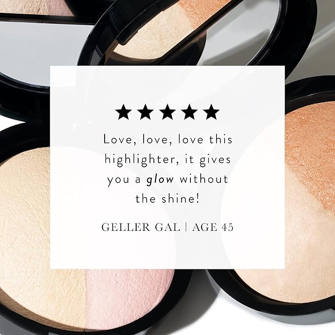 LAURA GELLER NEW YORK Baked Original Low Glow Illuminating Highlighter Duo, French Vanilla/Portofino-VivaGrace Women