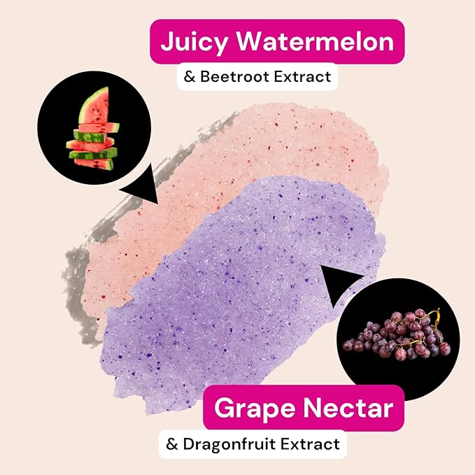 Minimo Candy Lip Exfoliator Scrub & Moisturizer - Lip Scrubber Exfoliator- Lip Brightening For Dark Lips Smoker| Removes Dead Skin from Dry Chapped Lips - Nourishes & Hydrates(1 oz) Pack Of 2-VivaGrace Women