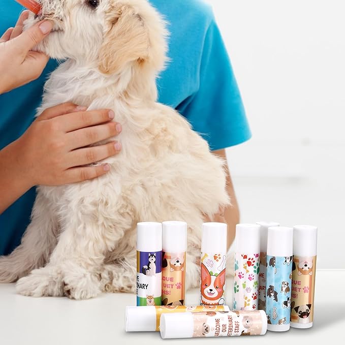 36 Sets Vet Tech Gift Animal Lip Balm Thank You Tag Organza Bag Veterinarian Appreciation Gifts Vet Tech Week Gift for Veterinary Technologist Nurse Birthday Christmas End of Year Supplies-VivaGrace Women