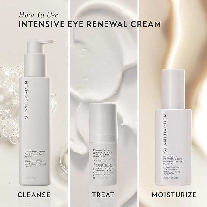 SHANI DARDEN Intensive Eye Renewal Cream, Hydrating Under Eye Cream for Dark Circles, Fine Lines, Wrinkles & Crows Feet with Niacinamide, Shea Butter & Ceramide, Crease-Free & Makeup-Ready, 0.50 fl oz-VivaGrace Women