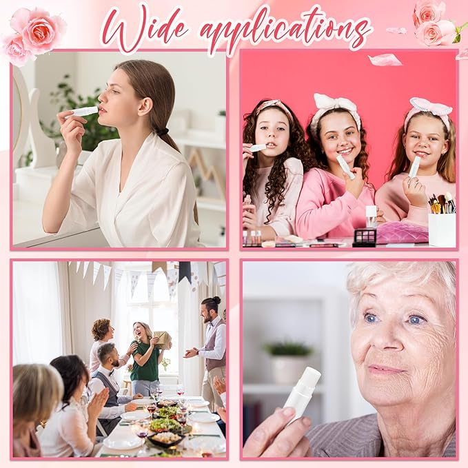 100 Pcs Lip Balm Bulk Heart Shape Lip Balm Jasmine Scented Beeswax Lip Balm Moisturizing Lip Balm Add Your Own Labels for Teacher Baby Shower Coworkers Friend Gift-VivaGrace Women