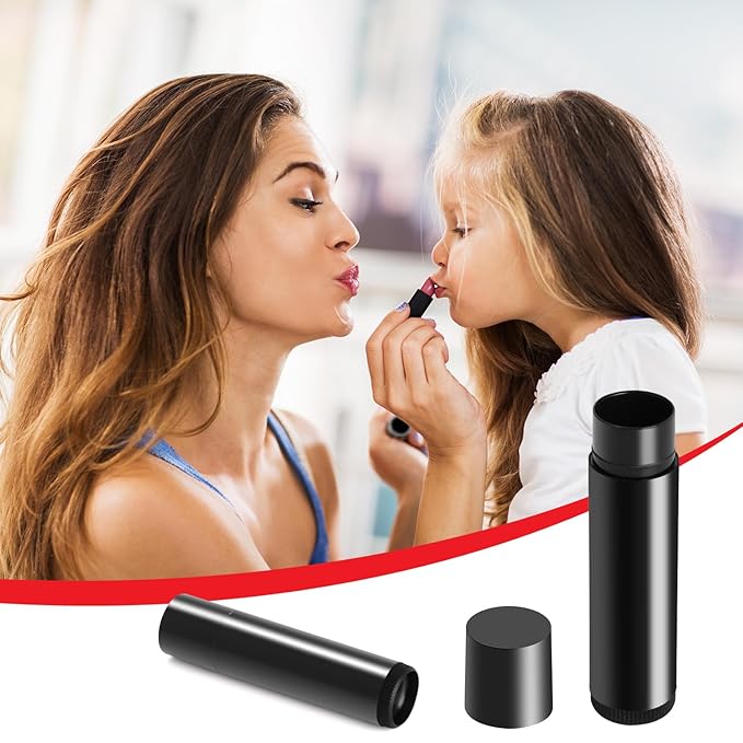 25PCS 3/16 Oz (5.5 ml) Twist up Lip Balm Tubes,Empty Lip balm containers, Echapstick tubes empty, Refillable Lip Balm Bottles, for DIY Homemade Lipsticks,Chapsticks,Homemade Solid Perfume, Black-VivaGrace Women
