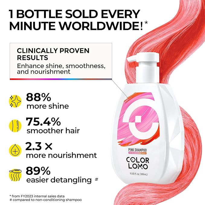 Ultra Color Safe Shampoo | Help Prevent Fading & Provide Subtle Color Replenishment | Prolong Color Vibrancy and Enhance Shine | Vegan & Cruelty-Free Formula | For Pink Color Treated Hair-VivaGrace Women