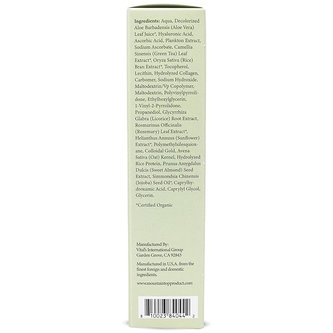 MOUNTAIN TOP Eye Serum Infused with 24K Gold, Vitamin C, Argan Oil, Hyaluronic Acid - For a Tighter Lift and Reduction in Appearance of Wrinkles, Fine Lines, and Dark Circles (1.7oz)-VivaGrace Women