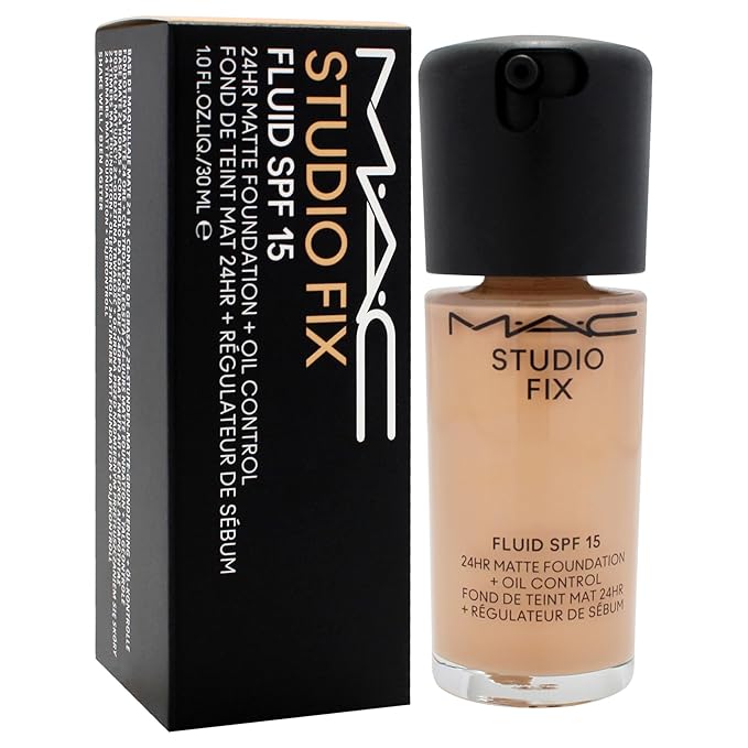 Studio Fix Fluid SPF 15 24Hr Matte Foundation Plus Oil Control - NC27 by MAC for Women - 1 oz Foundation-VivaGrace Women
