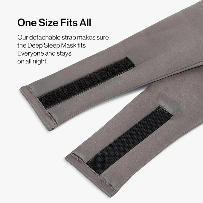 Dore & Rose Deep Sleep Mask Light Blocking, 23 Momme Mulberry Silk Eye Mask, Ultra Soft, Adjustable - Travel Sleeping Mask for Men & Women - Charcoal-VivaGrace Women