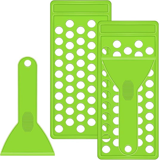 Maitys 2 Sets Lip Balm Tray and Spatula Portable Lip Balm Filling Tray and Spatula Set Lip Balm Tube Holder Lip Balm Tubes Tray Lip Balm Containers Lip Gloss Making Kit(Green)-VivaGrace Women