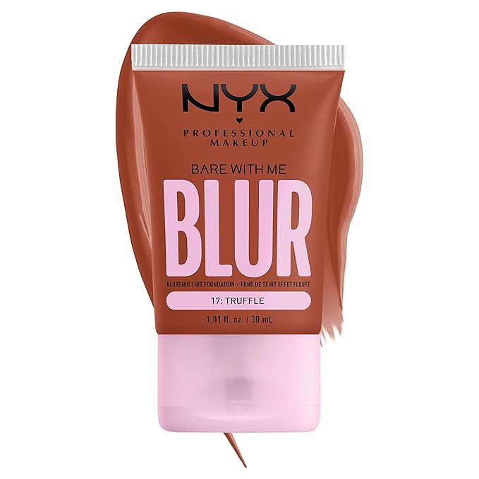 NYX PROFESSIONAL MAKEUP Bare With Me Blur Skin Tint Foundation Make Up with Matcha, Glycerin & Niacinamide - Truffle-VivaGrace Women
