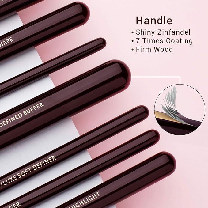 Jessup Makeup Brushes Set Professional, 25PCS Premium Natural Powder Foundation Eyeshadow Blending Concealer Blusher Highlight Labeled Brushes, T280-VivaGrace Women
