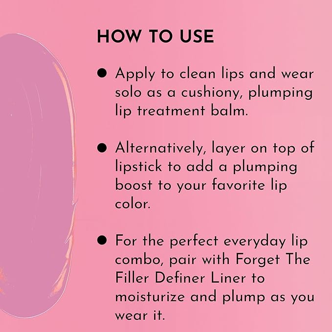 LAWLESS Forget the Filler Lip Plumping Line Smoothing Tinted Balm, Cupid, Pink, 0.09 Ounce-VivaGrace Women