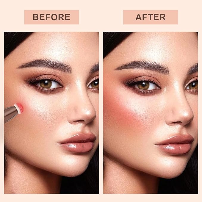 Mysense Liquid Blush Beauty Wand,Gel Cream Blush Stick with Sponge Tip,Blendable Smooth Face Shaping Blush Pen Matte Finish,Lightweight Long Lasting Face Makeup for Cheek Lip,#03 Blush Wand-Cheery Red-VivaGrace Women