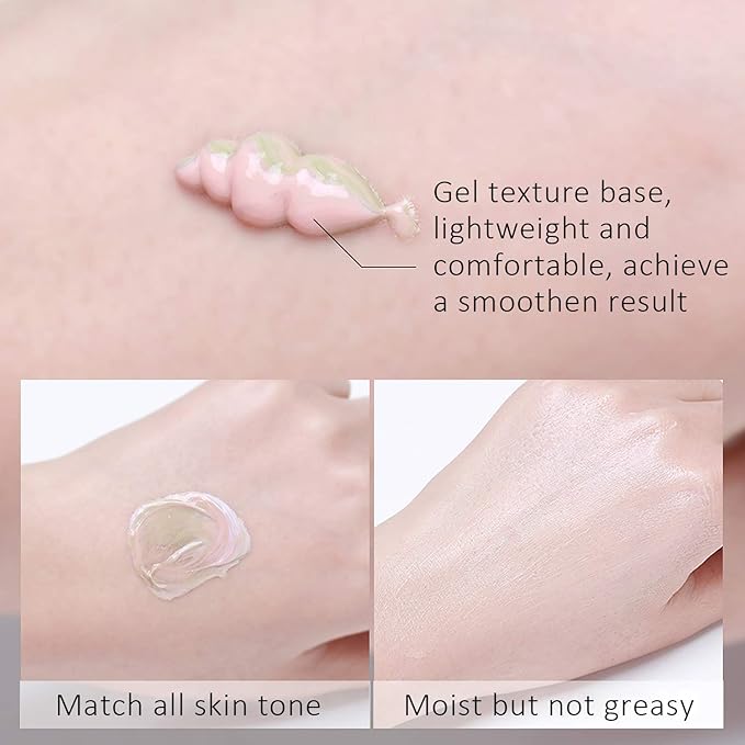 SIAMHOO One Step Face Primer Makeup Tricolor Tinted Moisturizer Skin Tone Correcting and Brightening Primer for Glowing and Flawless Makeup, 35ml - 1pcs-VivaGrace Women