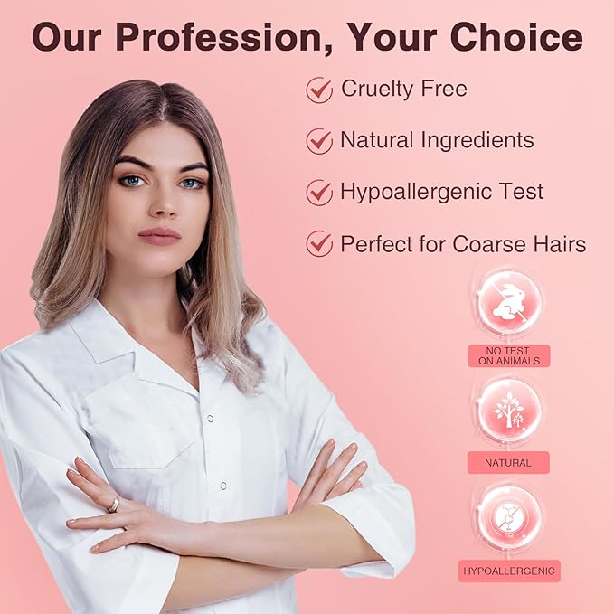 Hard Wax Beads for Hair Removal, Yovanpur Waxing Beane for Brazilian Waxing, Wax Beans for Sensitive Skin, Face Eyebrow Legs At Home Pearl Beads, 300g /bag with 10pcs Sticks(Pearl)-VivaGrace Women