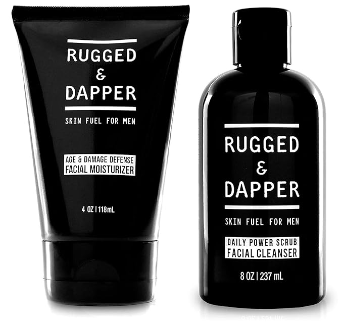 Daily Duo Skincare Set for Men | Includes Age + Damage Defense Moisturizer & Daily Power Scrub Face Wash-VivaGrace Women