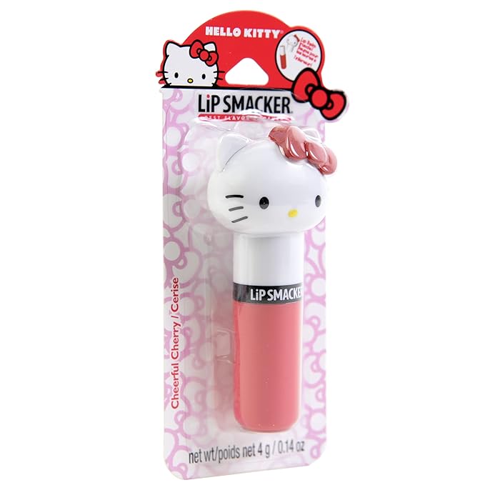 Lip Smacker Lippy Pals Sanrio Hello Kitty, Flavored Moisturizing & Smoothing Soft Shine Lip Balm, Hydrating & Protecting Fun Tasty Flavors, Cruelty-Free & Vegan - Cheerful Cherry-VivaGrace Women