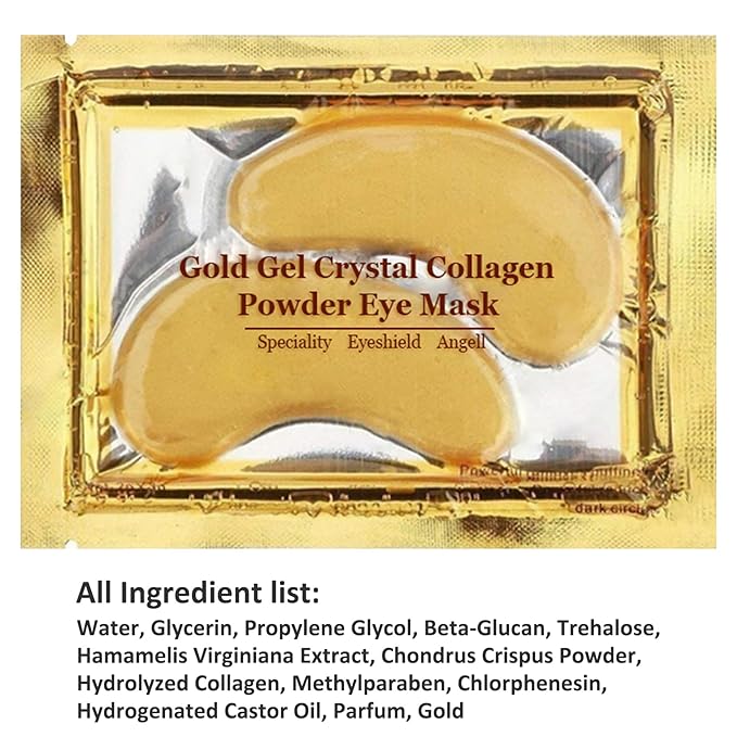 Under Eye Patches - 30 Pairs 24K Gold Moisturizing Under Eye Mask, Anti Aging Collagen Eye Masks Skincare Eye Patches for Puffy Eyes and Dark Circles, Gold-VivaGrace Women