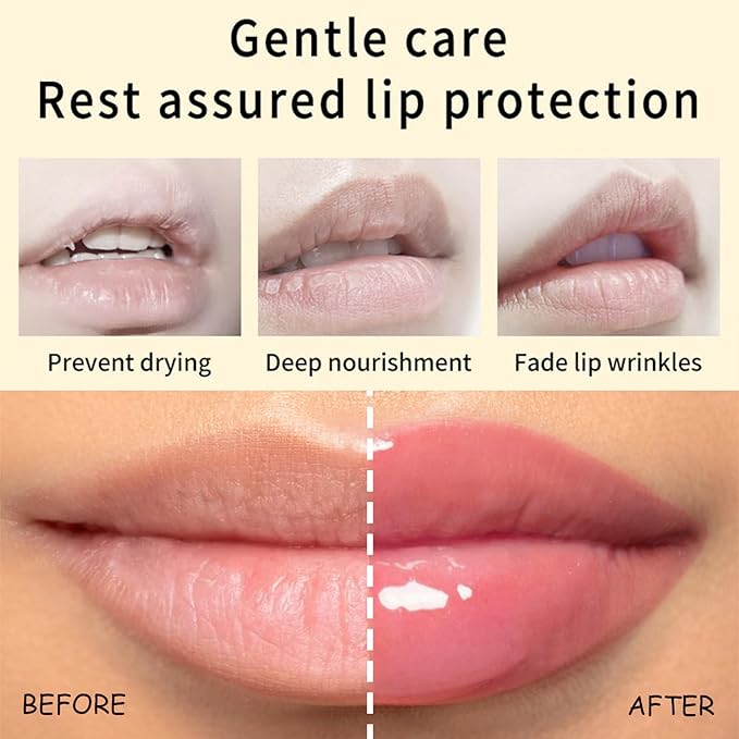 4 Colors Hydrating Jelly Lip Balm,Instantly Hydrate Lips Tinted Moisturizing Lip Balm For Dry Lips,Conditioning & Nourishing Lip Care Lip Moisturizer Fruit Lip Oil Jelly Lipstick (Green apple)-VivaGrace Women