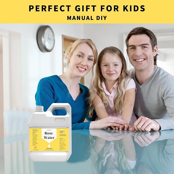 145 fl oz Rose Hydrosol for Face Hydrating Mist Hydration, 100% Pure Rose Water, Cleanses & Softens Skin, Promotes Healthy Skin Cell, Suitable for All Skin Types-VivaGrace Women