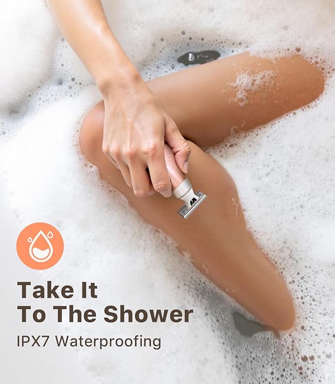 Mini Bikini Trimmer for Women - Intimate Pubic Hair Removal, Electric Body Groomer, Small Portable Wet/Dry Shaver, Magnetic Blade, USB-C Rechargeable with Travel Case, Easy to Clean (Gold)-VivaGrace Women