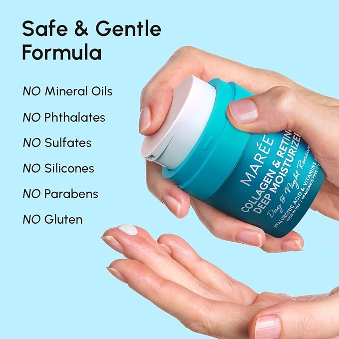 MAREE Face Moisturizer Retinol Cream for Face - Wrinkle Cream for Women - Anti Aging Face Cream - Facial Moisturizer with Collagen - Crema Hidratante Para la Cara for Skin Tightening-VivaGrace Women