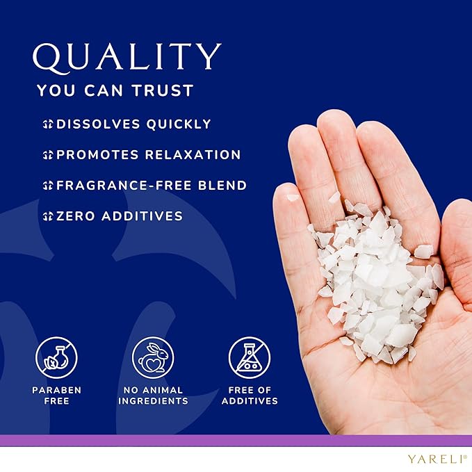 Magnesium Flakes, 5lb Lavender, Dead Sea Bath and Foot Soak, Alternative to Epsom Salt with Over 250,000mg of Magnesium Chloride Per Bag-VivaGrace Women