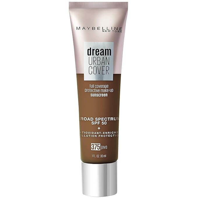 Maybelline Dream Urban Cover Flawless Coverage Foundation Makeup, SPF 50, Java-VivaGrace Women