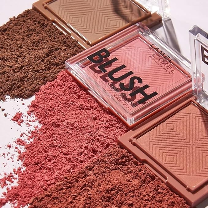 Lamel Blush Cheek Taupe Color Mini - Natural, Lightweight, Smooth, Blendable Powder - Shading & Contouring - 4 Universal Shades Powder Blush - Cruelty Free - № 404 (Taupe) - 3.8g / 0.13-VivaGrace Women