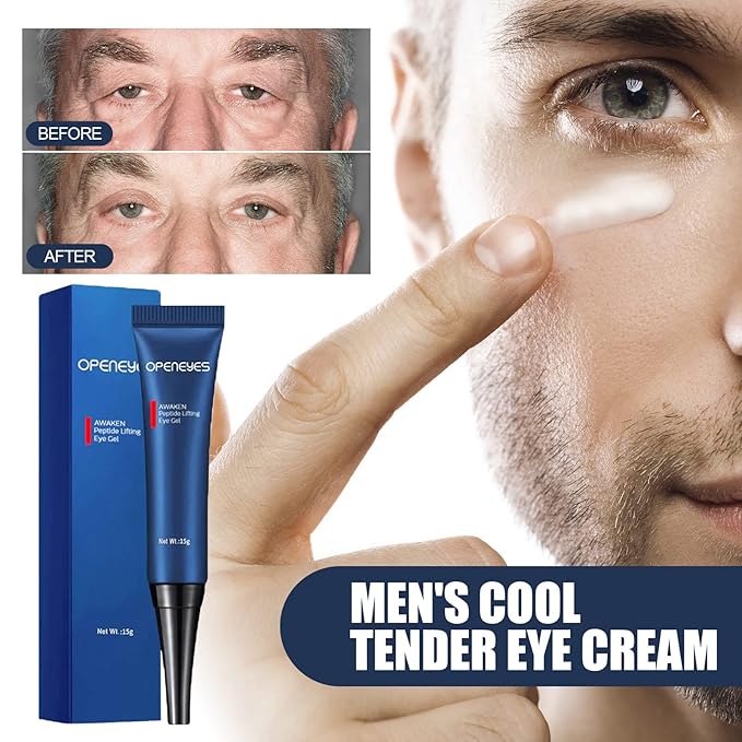 AKARY Awaken Peptide Depuffing Eye Gel, OPENEYES Lifts Firming Eye Tightener, Men's Moisturizing Eye Cream Hydrating Eye Gel Smooths Under Eyes for Dark Circles, Puffiness, Fine Lines, and Bags-VivaGrace Women