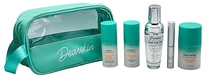 Eyelashes, Eyes & Face Skincare Gift Set: Gift her Glow with Hyaluronic Facial Serum Vitamin C Eye Gel Eyelashes Serum and Water Gel Cream-VivaGrace Women