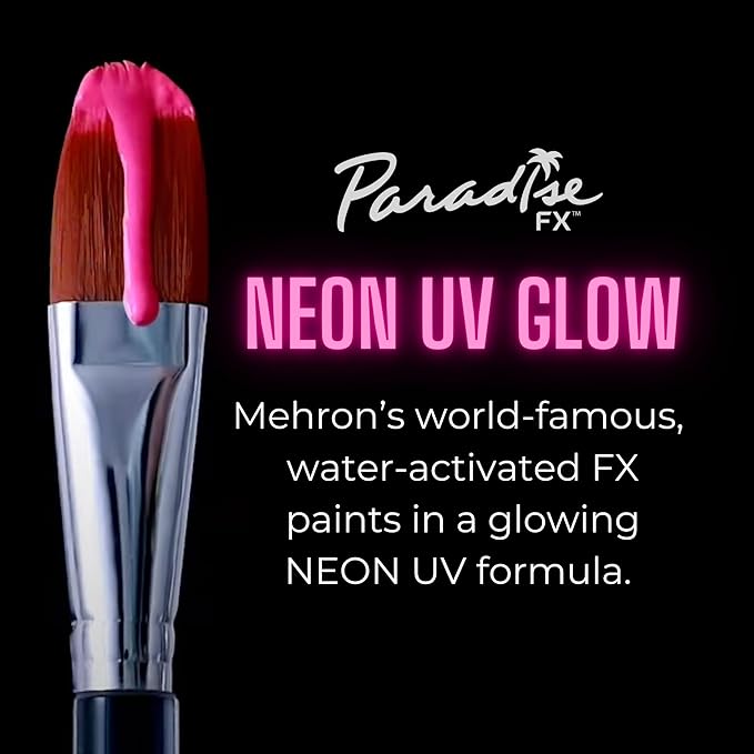 Mehron Paradise FX UV Neon Glow – Neon UV Intergalactic 1.4 oz | Water Activated Black Light UV Paint for Raves, Costumes, SFX, Halloween, Stage, Theater & Cosplay-VivaGrace Women