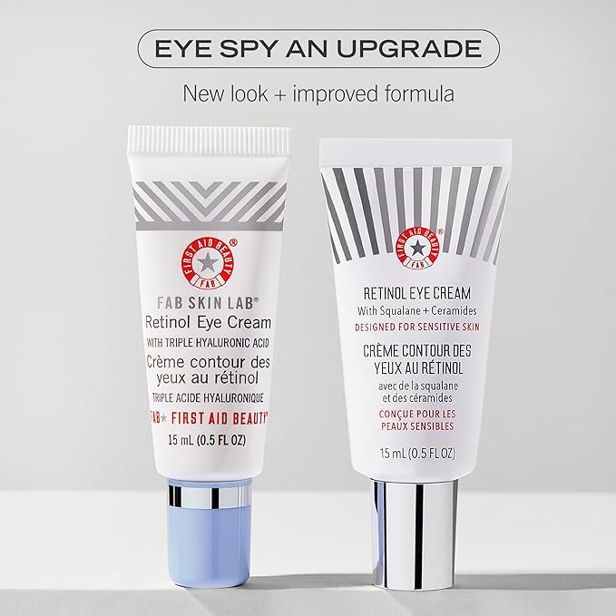 First Aid Beauty Retinol Eye Cream with Squalane + Ceramides – Visibly Smooths Fine Line & Wrinkles Around the Eyes – 0.5 oz.-VivaGrace Women
