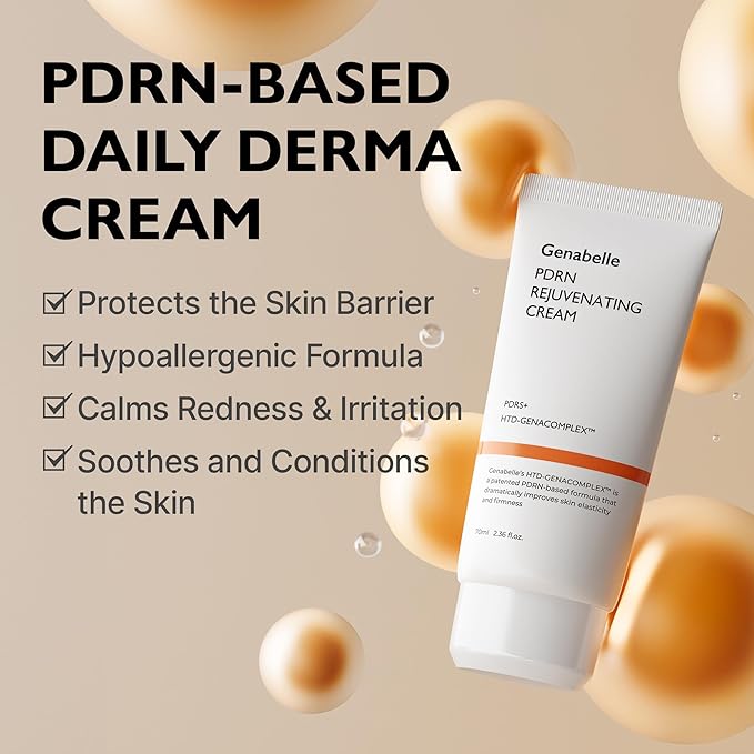 PDRN Rejuvenating Cream - Lightweight Moisturizer with Original PDRN, CICA, Hyaluronic Acid - Nourishing, Hydrating, and Soothing Formula - 2.36 fl.oz-VivaGrace Women