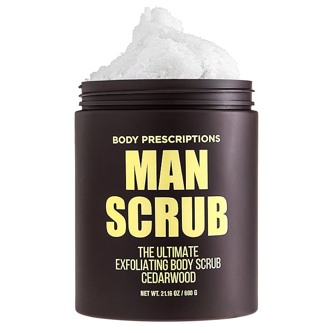 Body Prescriptions Men’s Exfoliating Body Scrub – Ultimate Skin Cleansing Wash in Jar with Twist-Top Lid, For All Skin Types, 21 Ounce (Pack of 1), Cedarwood-VivaGrace Women