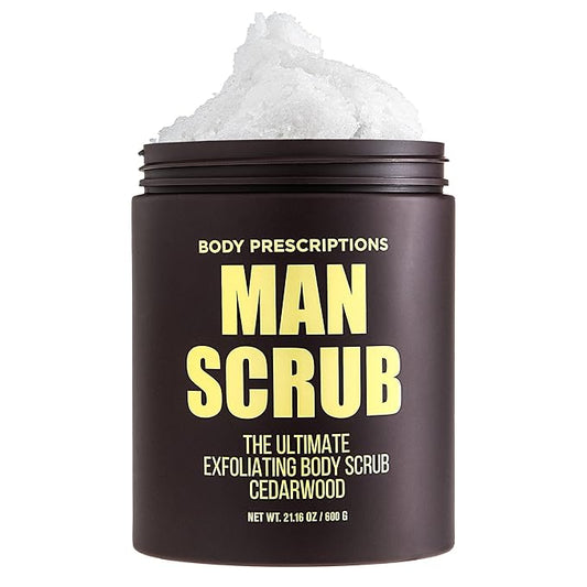 Body Prescriptions Men’s Exfoliating Body Scrub – Ultimate Skin Cleansing Wash in Jar with Twist-Top Lid, For All Skin Types, 21 Ounce (Pack of 1), Cedarwood-VivaGrace Women