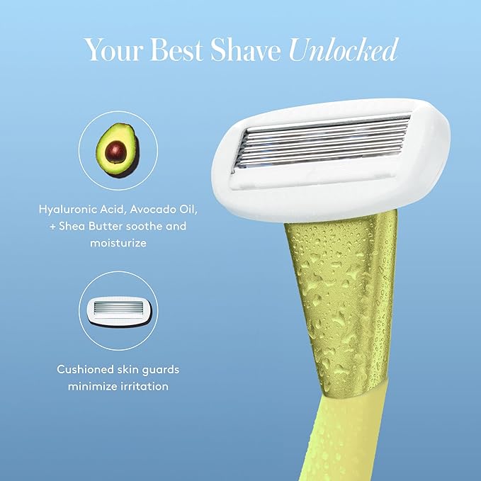 Women's Razor Shave Kit, 1 Matchpoint Razor Handle + 6 Blade Refills-VivaGrace Women