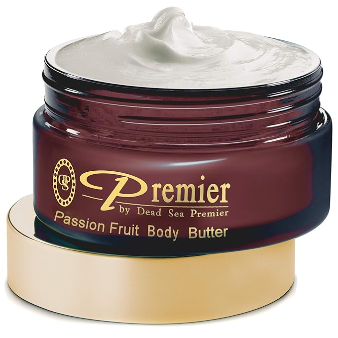 Premier Dead Sea Aromatic Body Butter – Passion Fruit, Hydrating Shea Body Butter for Women & Men, Moisturizing, Firming & Anti-Aging Cream for Dry Skin, Hand & Body, 5.95 Fl.oz-VivaGrace Women