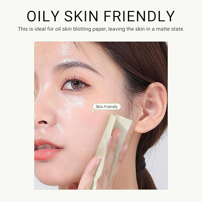 KYDA 200 Sheets Oil Blotting Paper with Mirror and Puff, Refills Included, Face Oil Absorbing Sheets, Oil Control Paper, Absorb Excess Oil, Makeup Friendly-VivaGrace Women