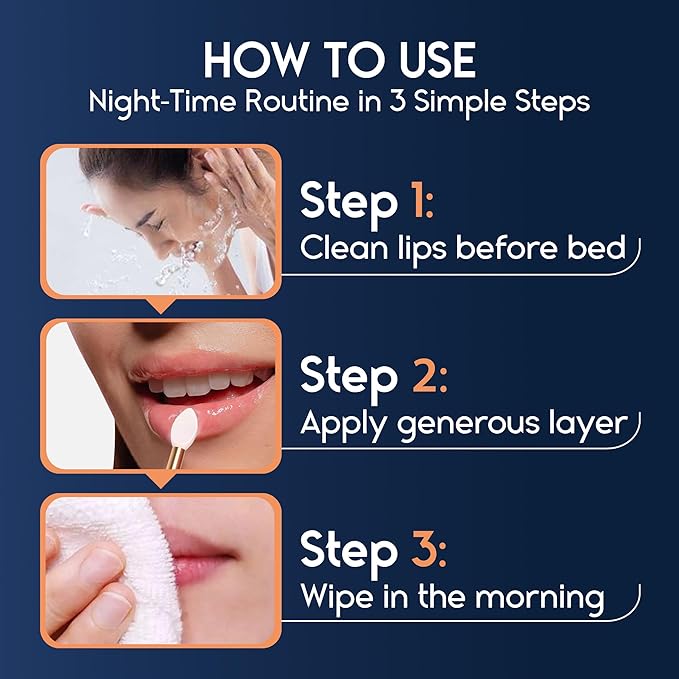 Lip Mask Overnight with Hyaluronic Acid & Collagen, Lip Sleeping Mask for Dry Cracked Lips, Moisturizing, Hydrating, Exfoliating Night Treatment for Lip Care (Peach)-VivaGrace Women