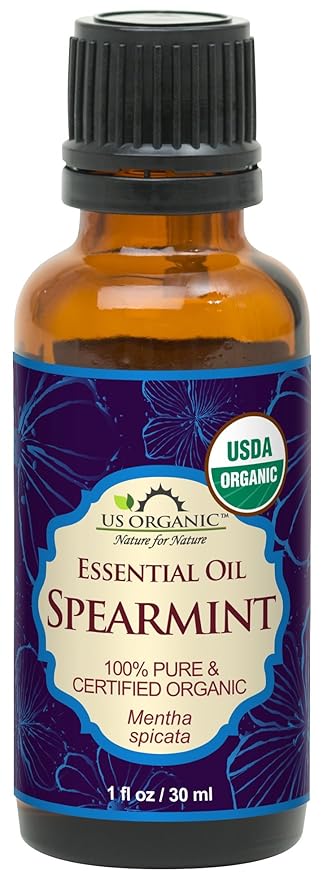 US Organic 100% Pure Spearmint Essential Oil - USDA Certified Organic, Steam Distilled - W/Euro droppers (More Size Variations Available) (30 ml / 1 fl oz)-VivaGrace Women