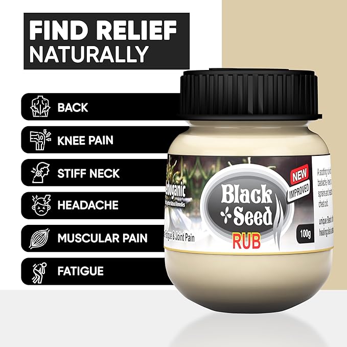 Black Seed Rub | Infused with Soothing Properties | Crafted to Provide Comfort to Joints, Muscles, Shoulders and Beyond | 3.5 oz.…-VivaGrace Women
