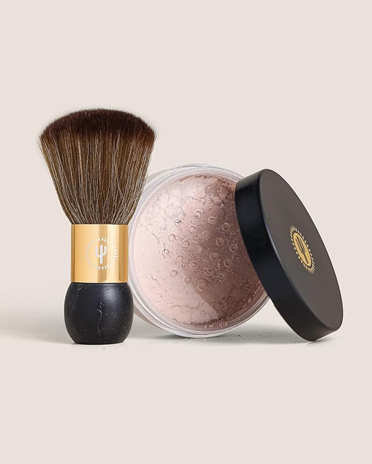Quick-Dry Powder Kit l Removes Sticky, Tacky Feeling l Hydrates Skin l Includes Powder & Brush l Dermatologically Tested, Vegan-Friendly, Talc-Free l All Skin Types l 1oz-VivaGrace Women