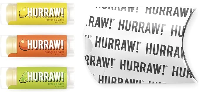 Hurraw! Lemon, Orange, Lime Lip Balms, 3 Pack Bundle: Organic, Certified Vegan, Cruelty and Gluten Free. Non-GMO, 100% Natural Ingredients. Bee, Shea, Soy and Palm Free. Made in USA-VivaGrace Women