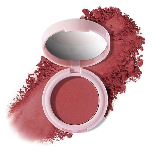 Mally Beauty Bulletproof Powder Blush - Robust Rose - Long-Lasting Flush of Color - Compact Blush Powder Makeup - Matte Finish-VivaGrace Women