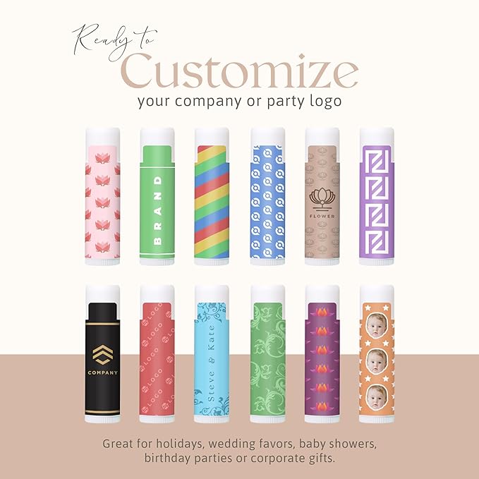 Lip Balm Bulk Unlabeled - Made in USA Bulk Chapstick - Natural Ingredients Vitamin E Shea Butter - Custom Chapstick Bulk For Party & Wedding Favors (150 Count, Vanilla)-VivaGrace Women
